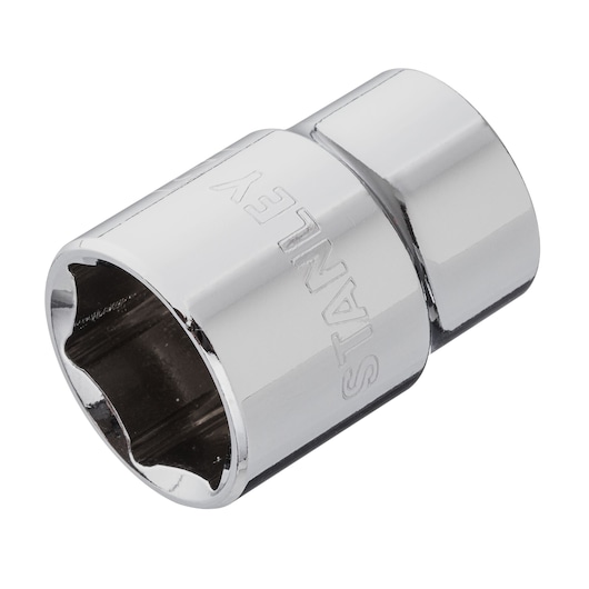 DRIVE SOCKET 1/2" 20mm STANLEY  white background ANGLE