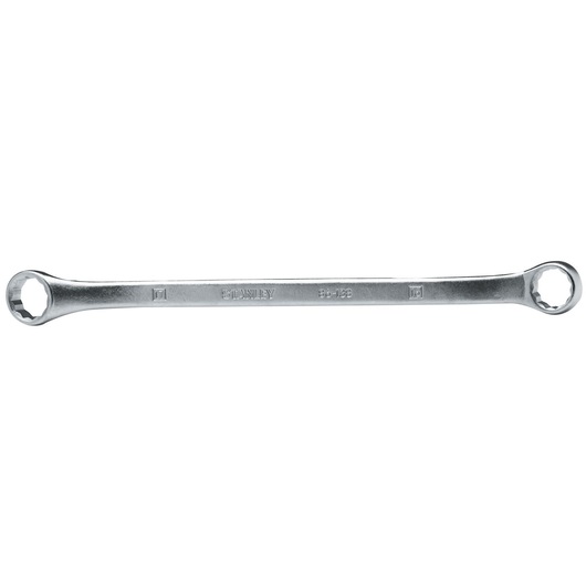 STANLEY 86-138 box-end wrench, silver finish, tool category, straight-on angle, white background.