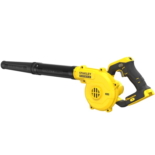 STANLEY SCBL01 handheld blower, yellow and black, right side view, cordless power tool for cleaning tasks.