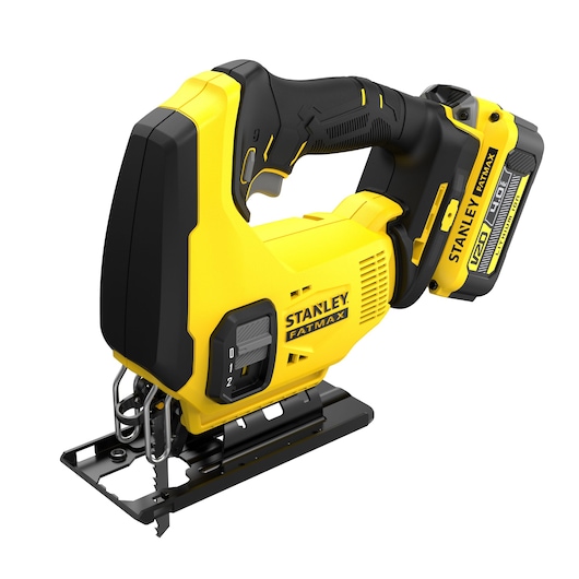 Combo Sierra caladora inalámbrica 20 V+ 2 baterías 4 Ah + cargador 2 A + maleta. Sistema V20