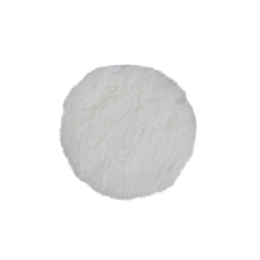 STANLEY STGP1318K white round polishing pad, top view, photography product on white background.