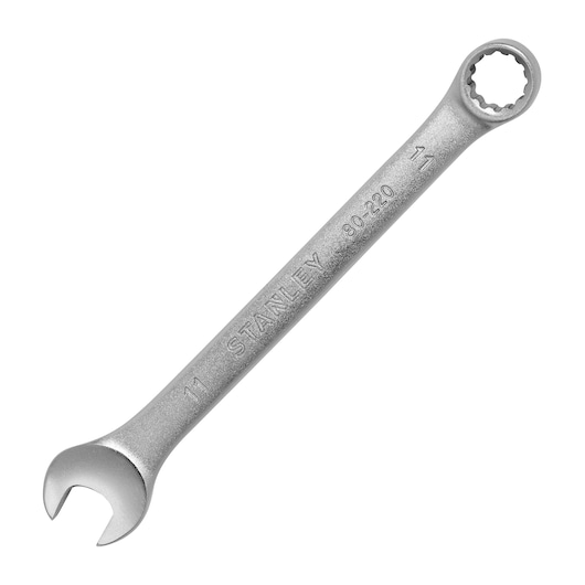 STANLEY STMT80220-840 combination wrench, silver finish, product photography, angled on white background.