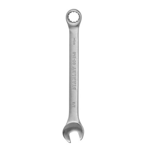 INDIVIDUAL COMBINATION WRENCH ON WHITE BACKGROUND FRONT VIEW