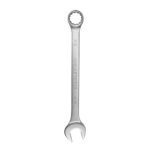 INDIVIDUAL COMBINATION WRENCH ON WHITE BACKGROUND FRONT VIEW